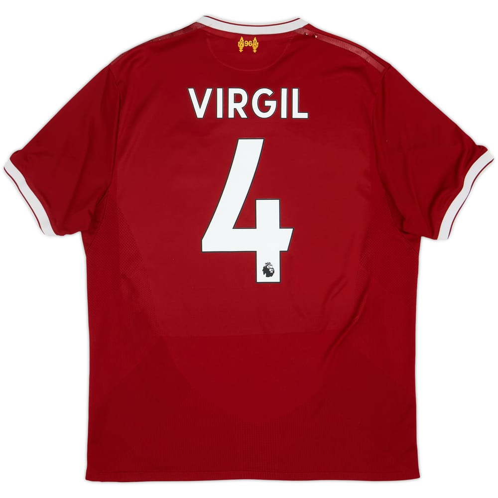 2017-18 Liverpool 125 Years Home Shirt Virgil #4 - 5/10 - (L)