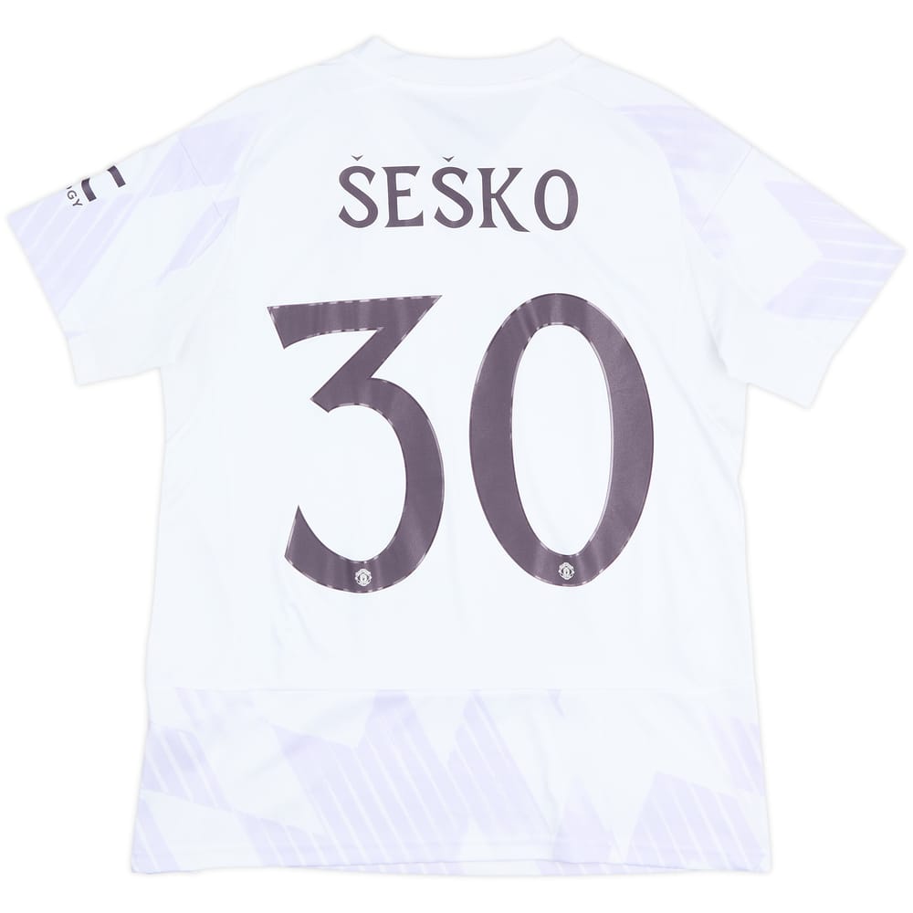 2025-26 Manchester United Away Shirt Sesko #30 - 10/10 - (Women's L)