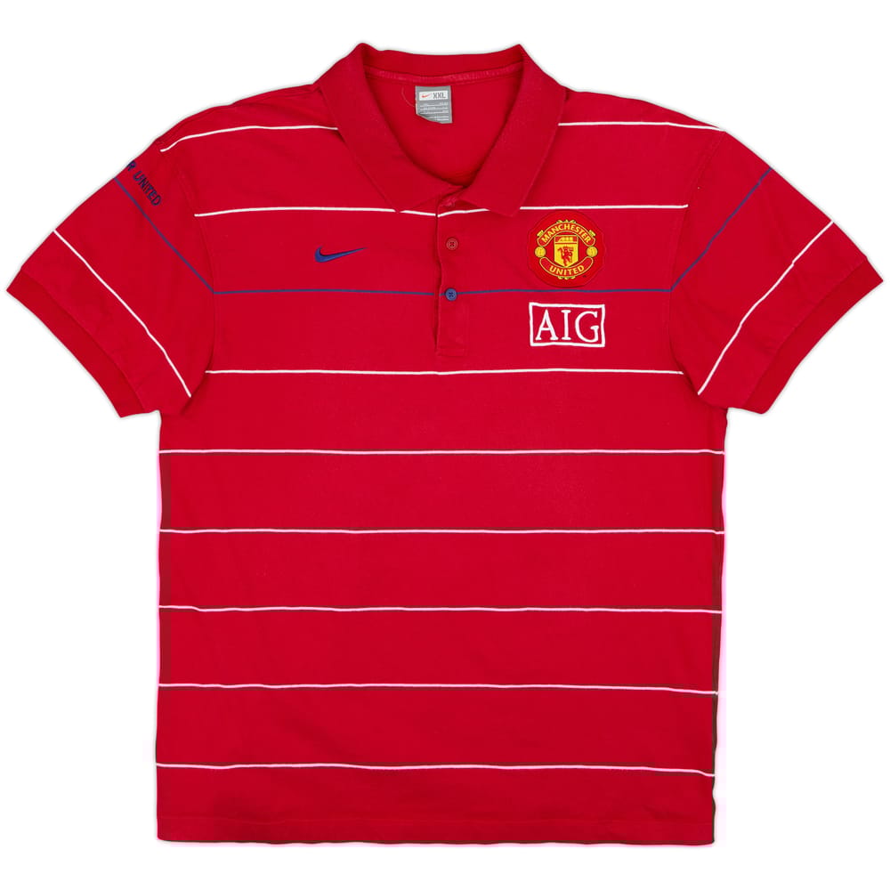 2008-09 Manchester United Nike Polo Shirt - 7/10 - (XXL)