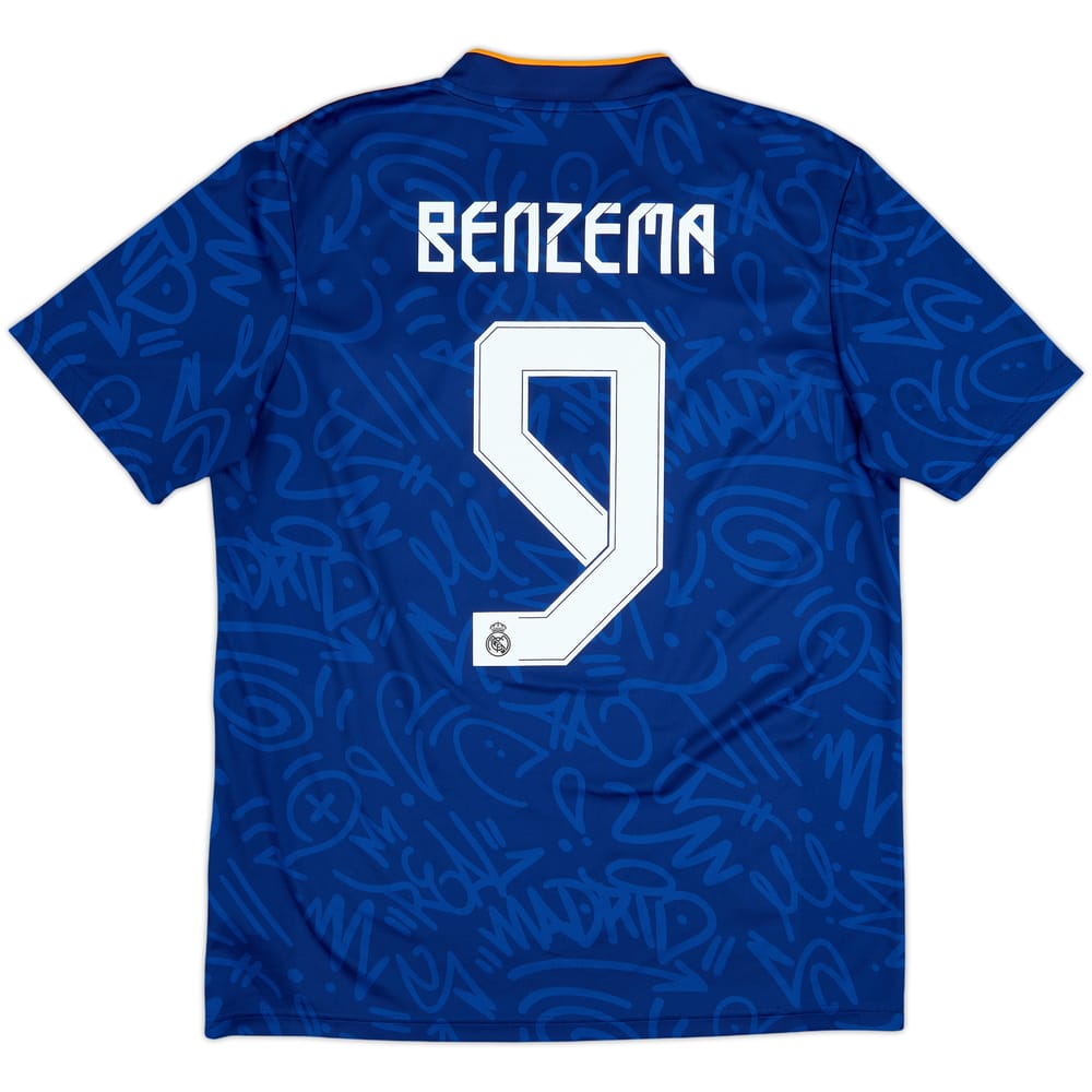 2021-22 Real Madrid Away Shirt Benzema #9 - 7/10 - (L)