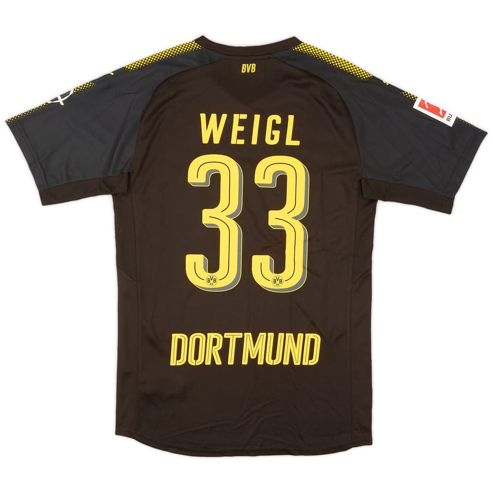 2017-18 Borussia Dortmund Away Authentic Shirt Weigl #33 - 10/10 - (M)