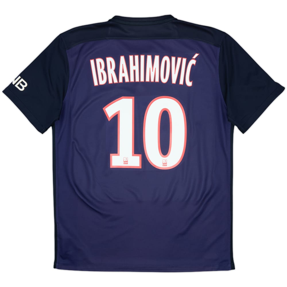 2015-16 Paris Saint-Germain Home Shirt Ibrahimovic #10 - 5/10 - (M)