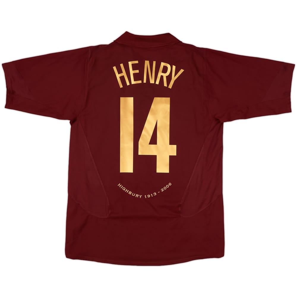 2005-06 Arsenal Home Shirt Henry #14 - 6/10 - (L)