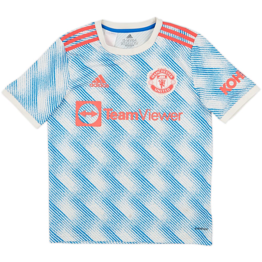 2021-22 Manchester United Away Shirt - 7/10 - (L.Boys)