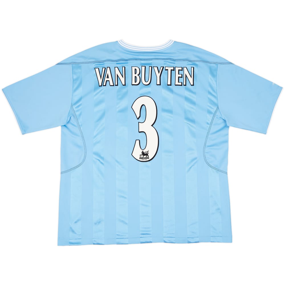 2003-04 Manchester City Home Shirt Van Buyten #3 - 9/10 - (XL)