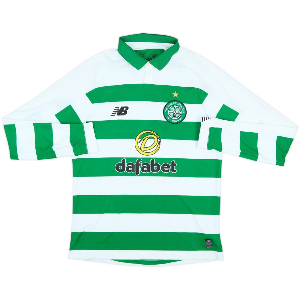 2019-20 Celtic Home L/S Shirt - 9/10 - (S)
