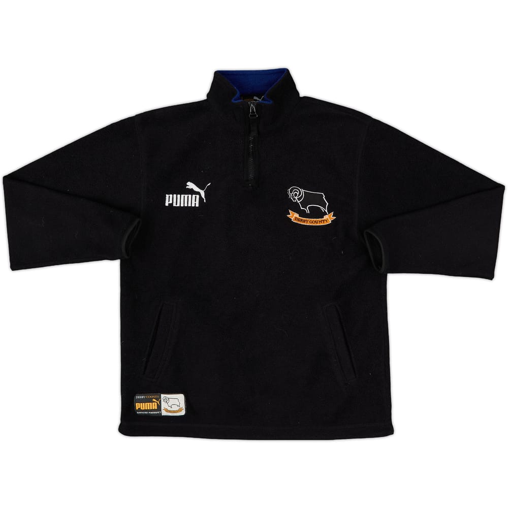 2000-01 Derby County Puma 1/4 Zip Fleece Sweat Top - 8/10 - (M.Boys)