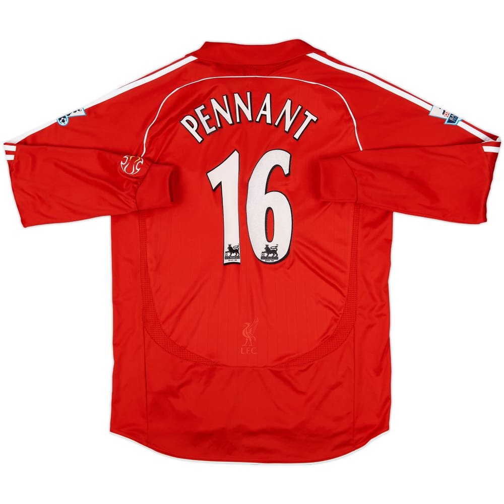 2006-08 Liverpool Home L/S Shirt Pennant #16 - 5/10 - (L)