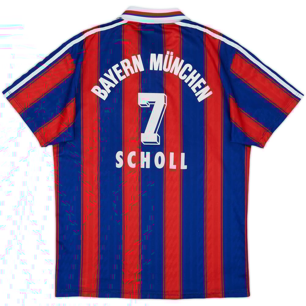 1995-97 Bayern Munich Home Shirt Scholl #7 - 7/10 - (XL.Boys)