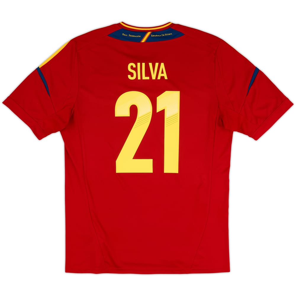 2011-12 Spain Home Shirt Silva #21