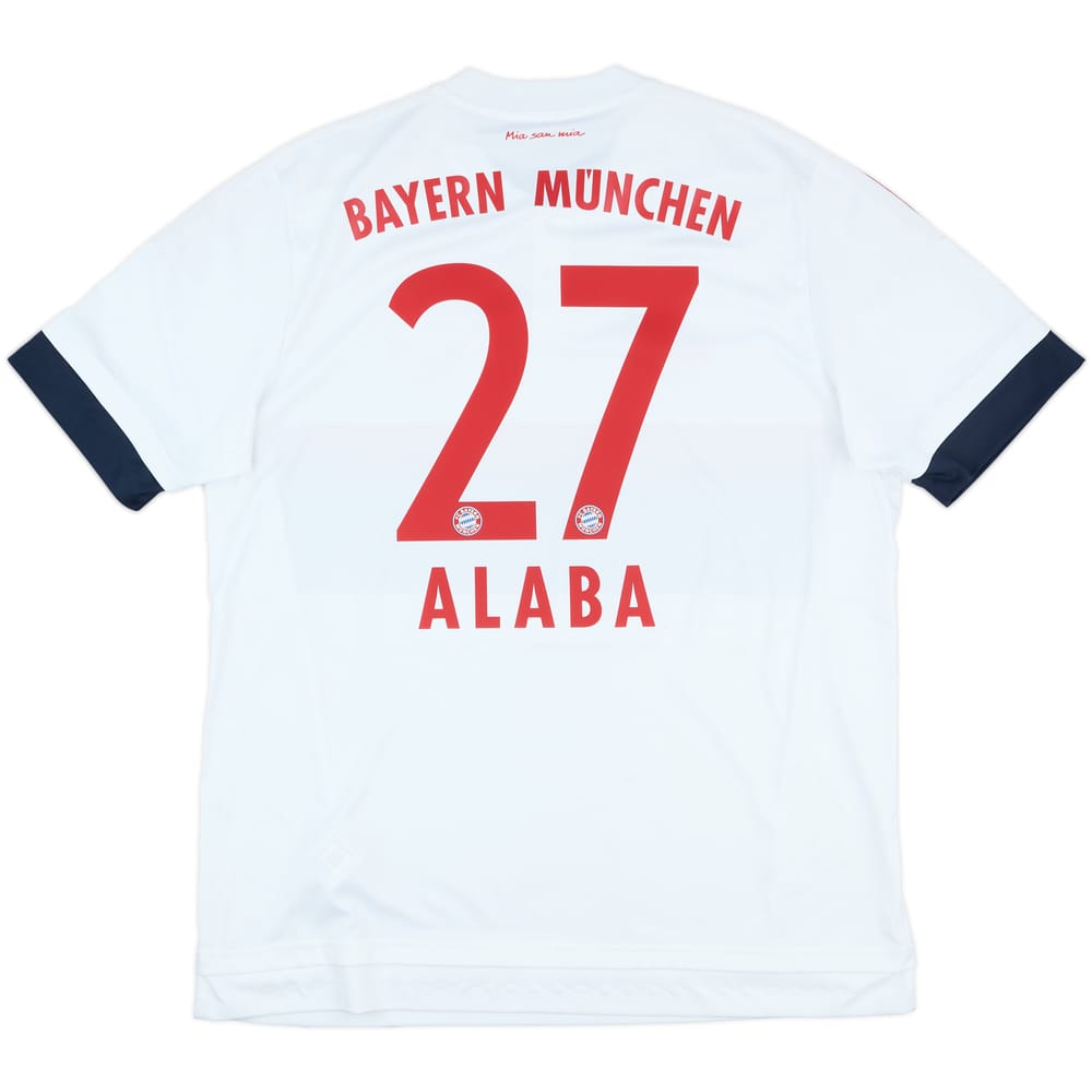 2015-16 Bayern Munich Away Shirt Alaba #27 - 6/10 - (XL)