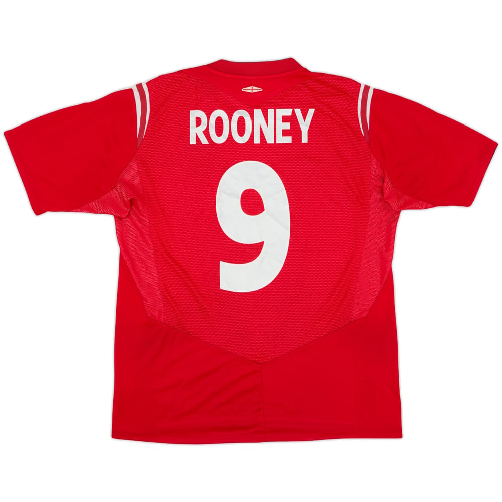 2004-06 England Away Shirt Rooney #9 - 6/10 - (L)