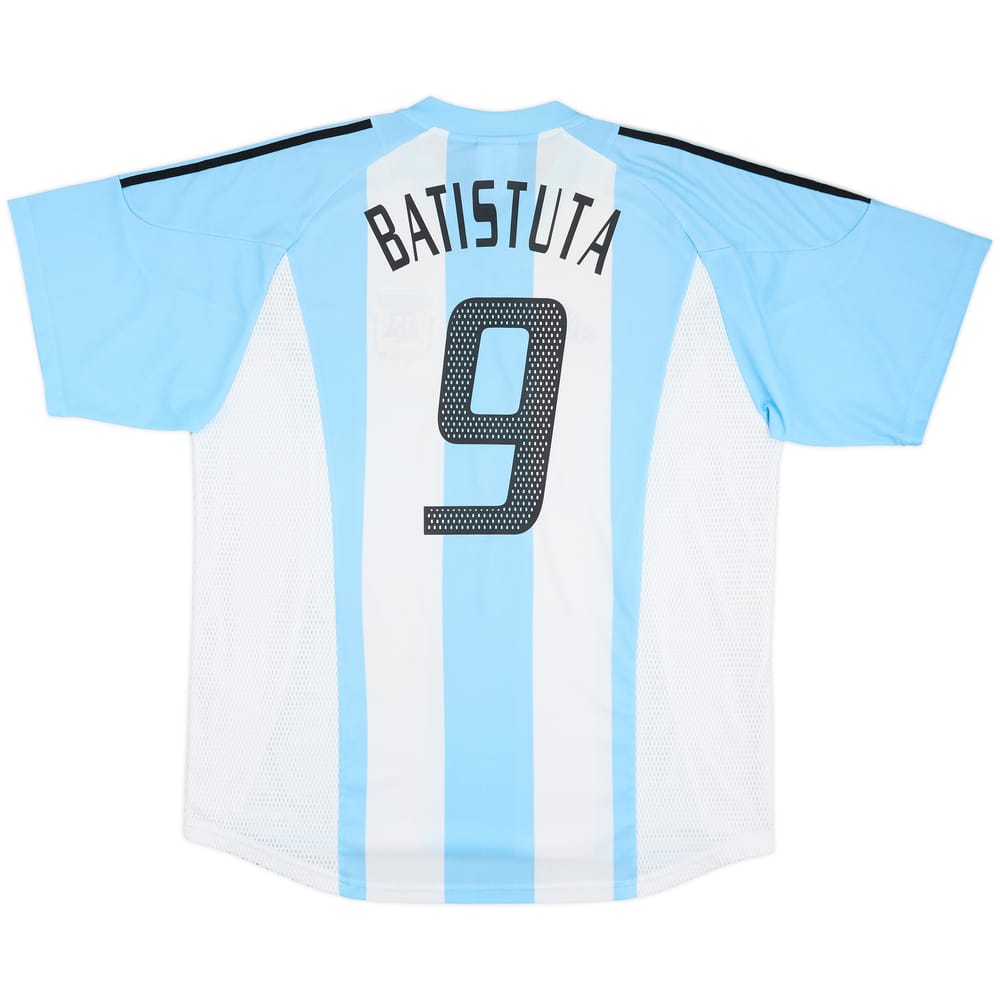 2002-04 Argentina Home Shirt Batistuta #9 - 8/10 - (XL)