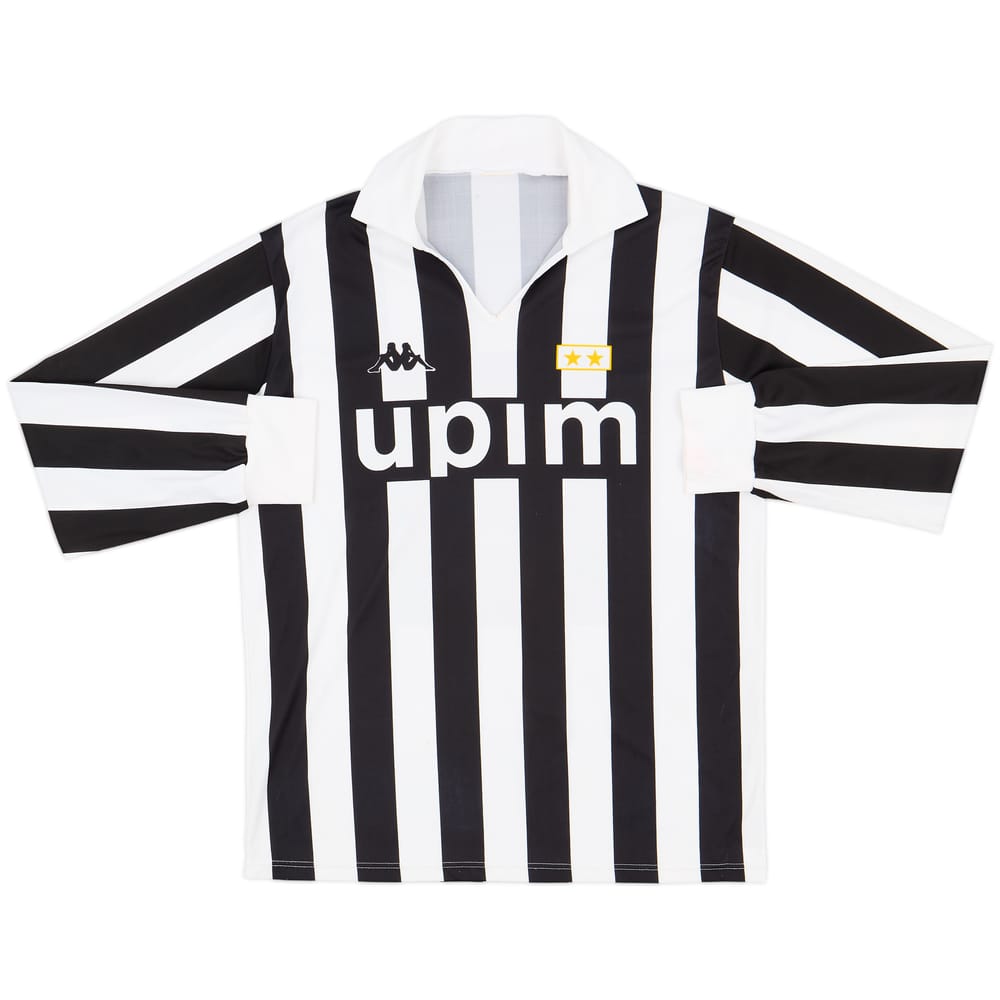 1991-92 Juventus Basic Home L/S Shirt #11 - 7/10 - (L)