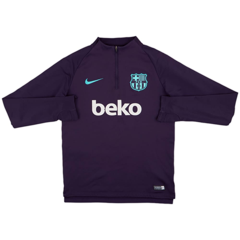 2018-19 Barcelona Nike 1/4 Zip Drill Top - 7/10 - (S)
