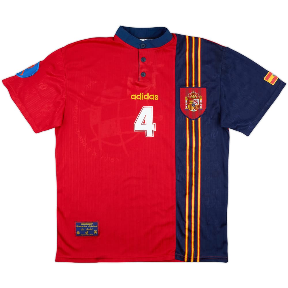 1996-98 Spain U-18 Match Issue Home Shirt #4
