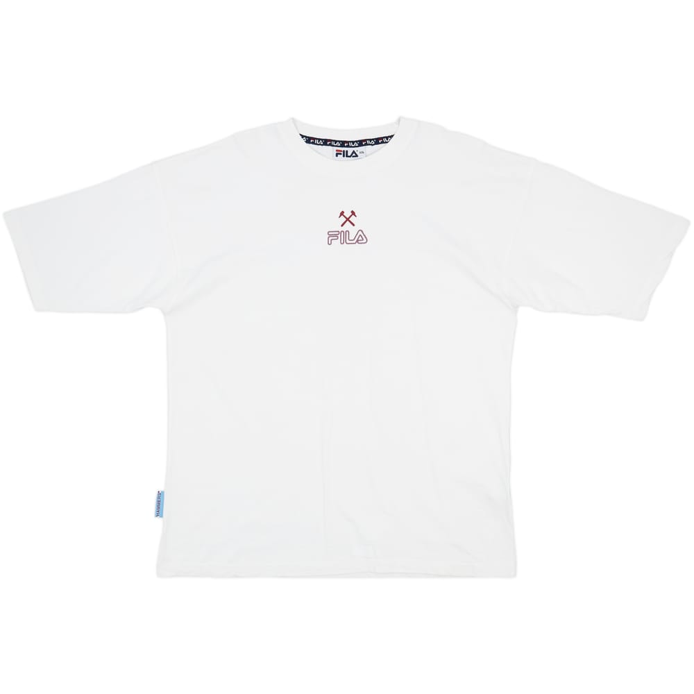 1999-01 West Ham Fila Cotton Tee - 8/10 - (XXL)
