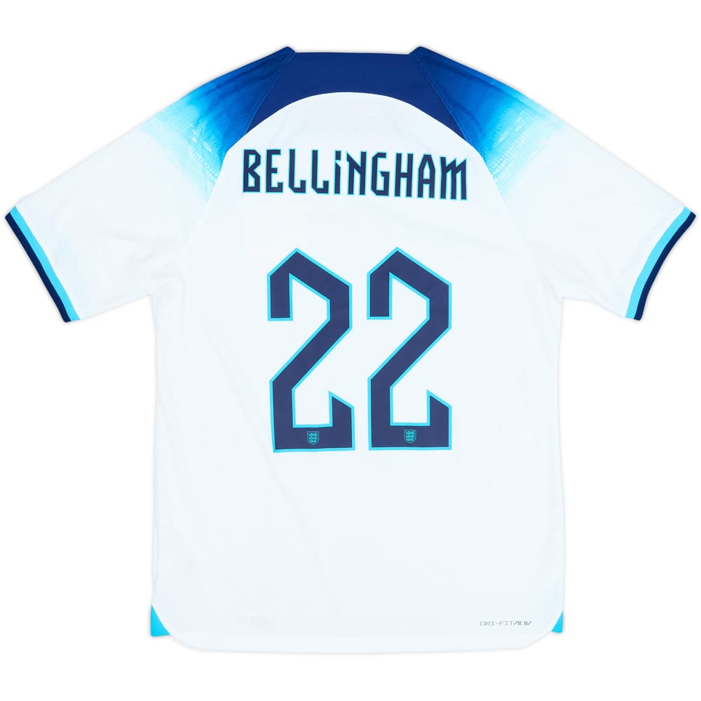 2022-23 England Authentic Home Shirt Bellingham #22 - 9/10 - (M)