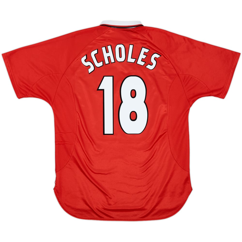 1997-00 Manchester United CL Shirt Scholes #18 - 8/10 - (XL)