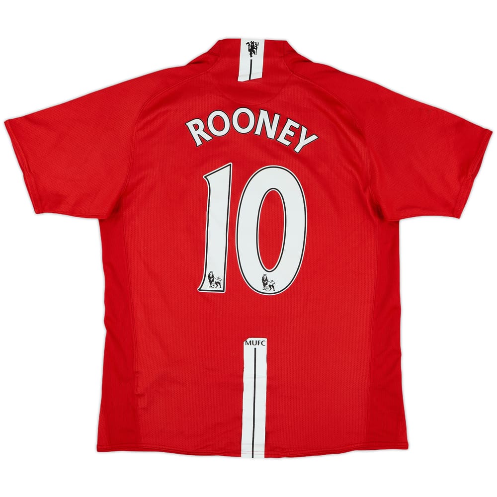 2007-09 Manchester United Home Shirt Rooney #10 - 6/10 - (M)