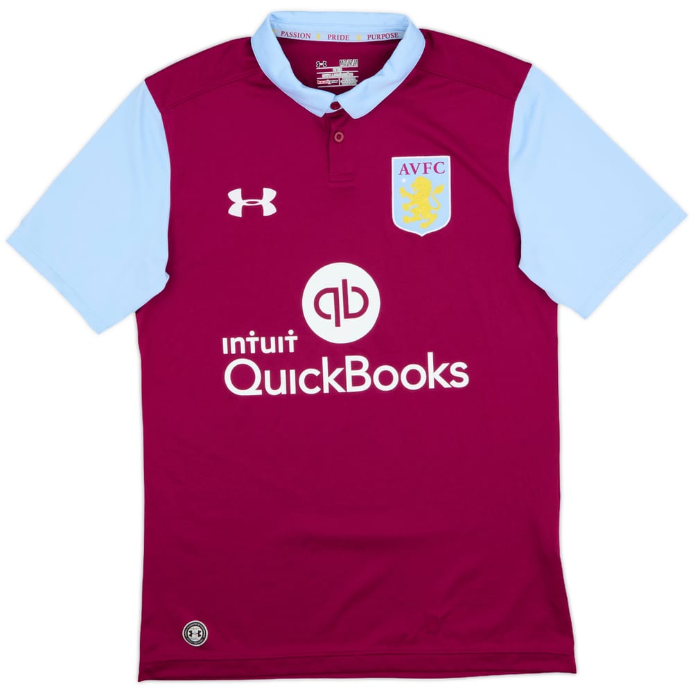2016-17 Aston Villa Home Shirt - 9/10 - (M)
