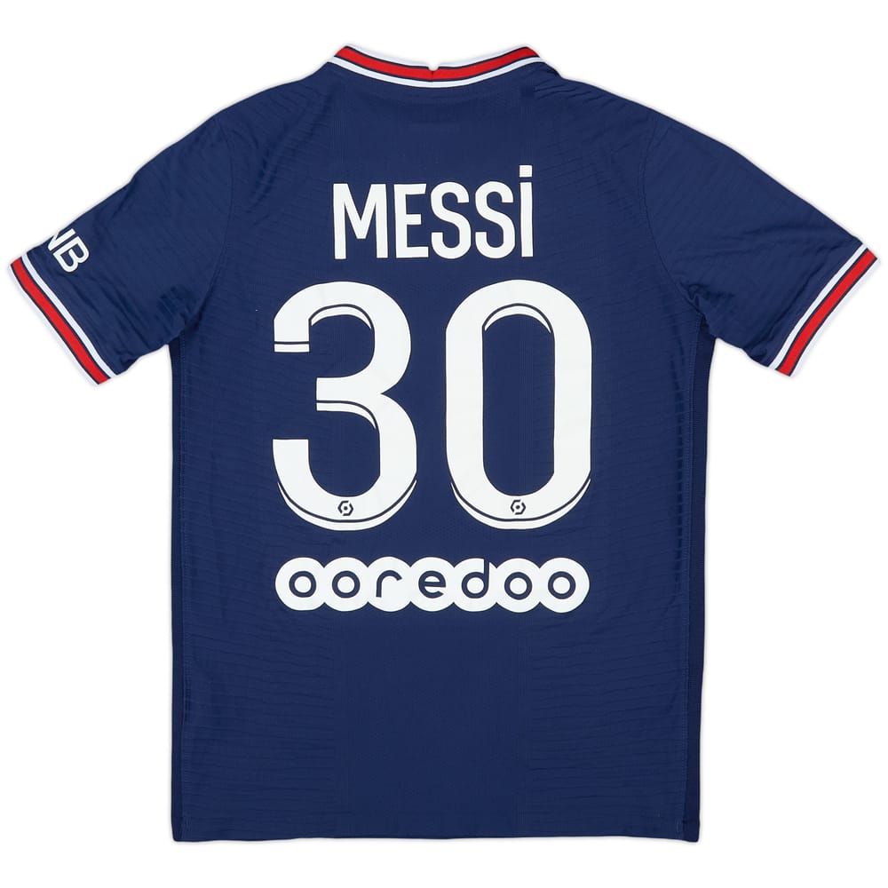 2021-22 Paris Saint-Germain Authentic Home Shirt Messi #30 - 6/10 - (L.Boys)