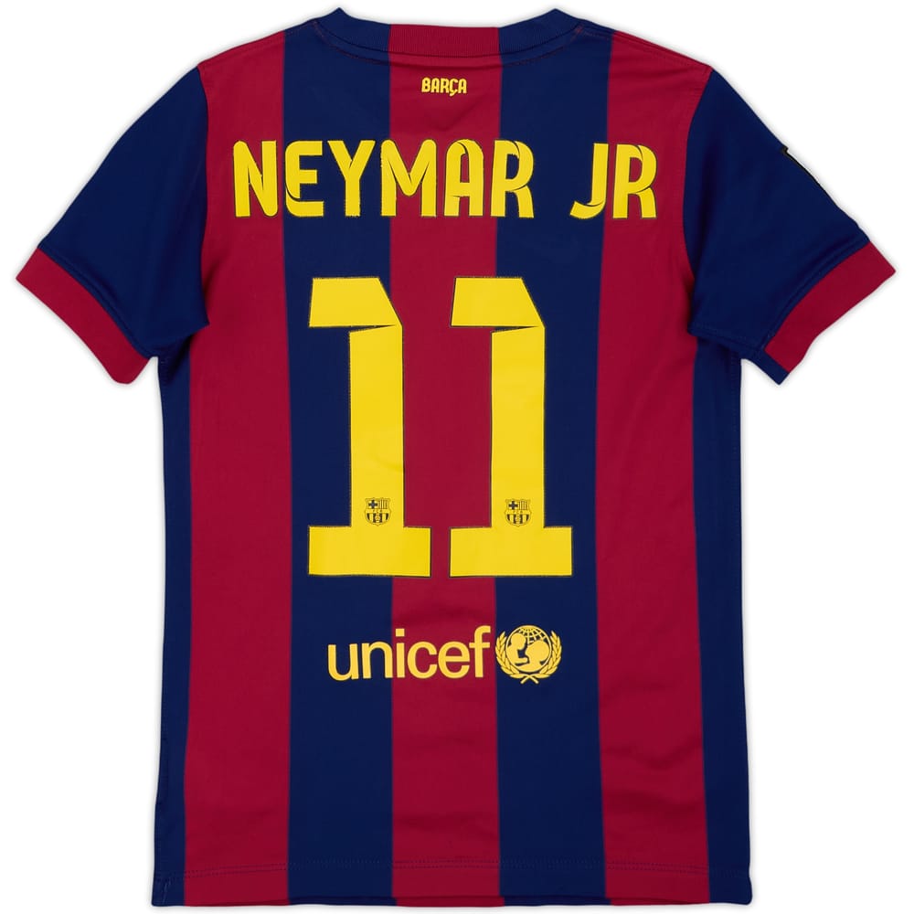 2014-15 Barcelona Home Shirt Neymar Jr #11 - 7/10 - (M.Boys)