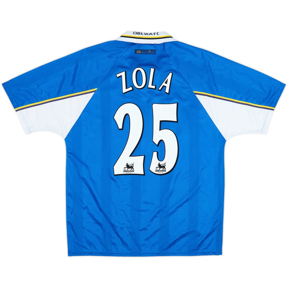 1997-99 Chelsea Home Shirt Zola #25 - 9/10 - (L)