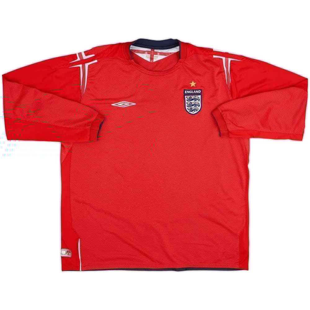 2004-06 England Away L/S Shirt - 4/10 - (XL)