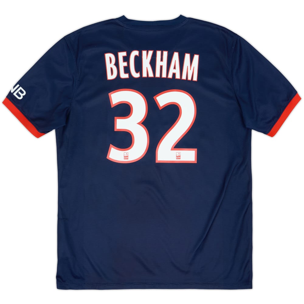 2013-14 Paris Saint-Germain Home Shirt Beckham #32 - 7/10 - (L)