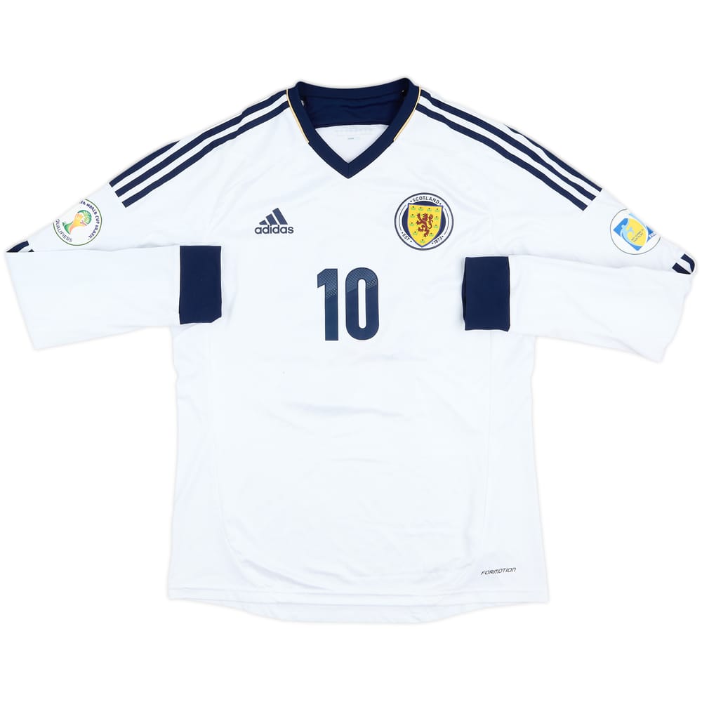 2012-14 Scotland Player Issue World Cup Qualifiers Away L/S Shirt #10 - 7/10 - (L)