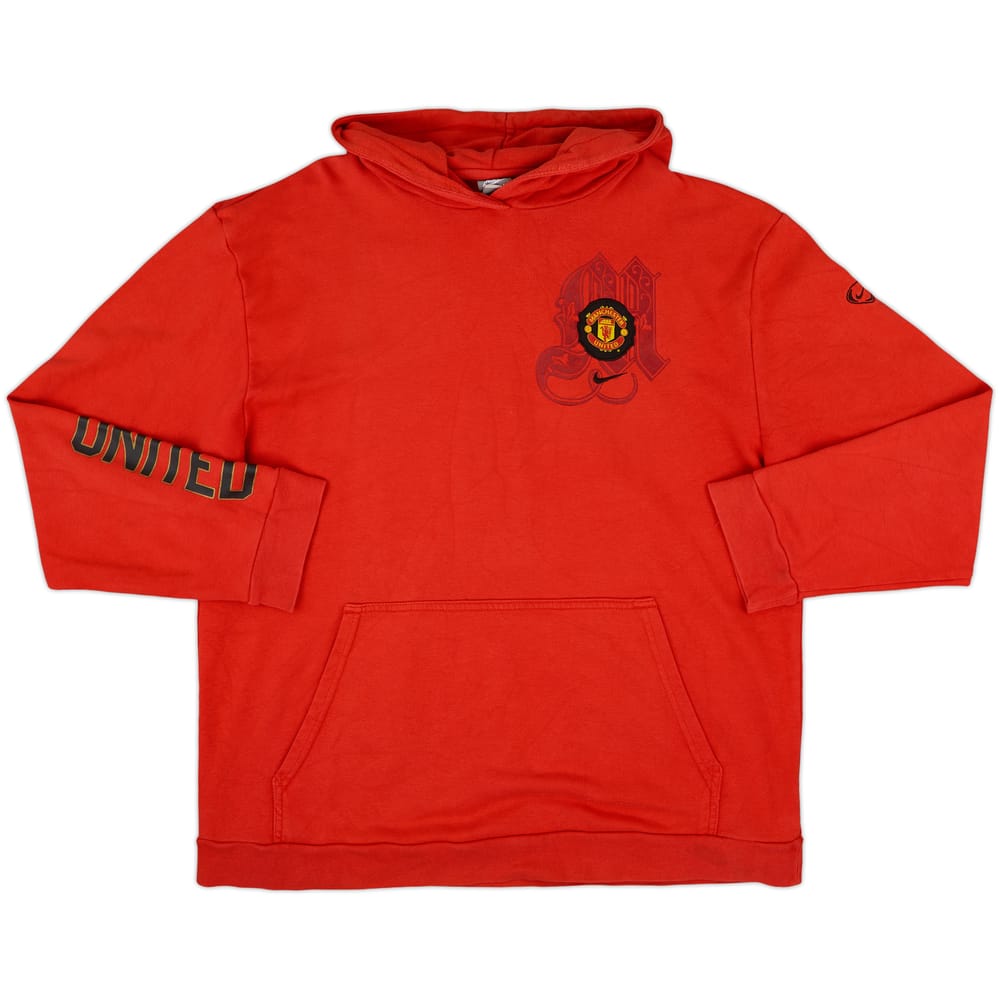 2008-09 Manchester United Nike Hooded Sweat Top - 7/10 - (XXL)