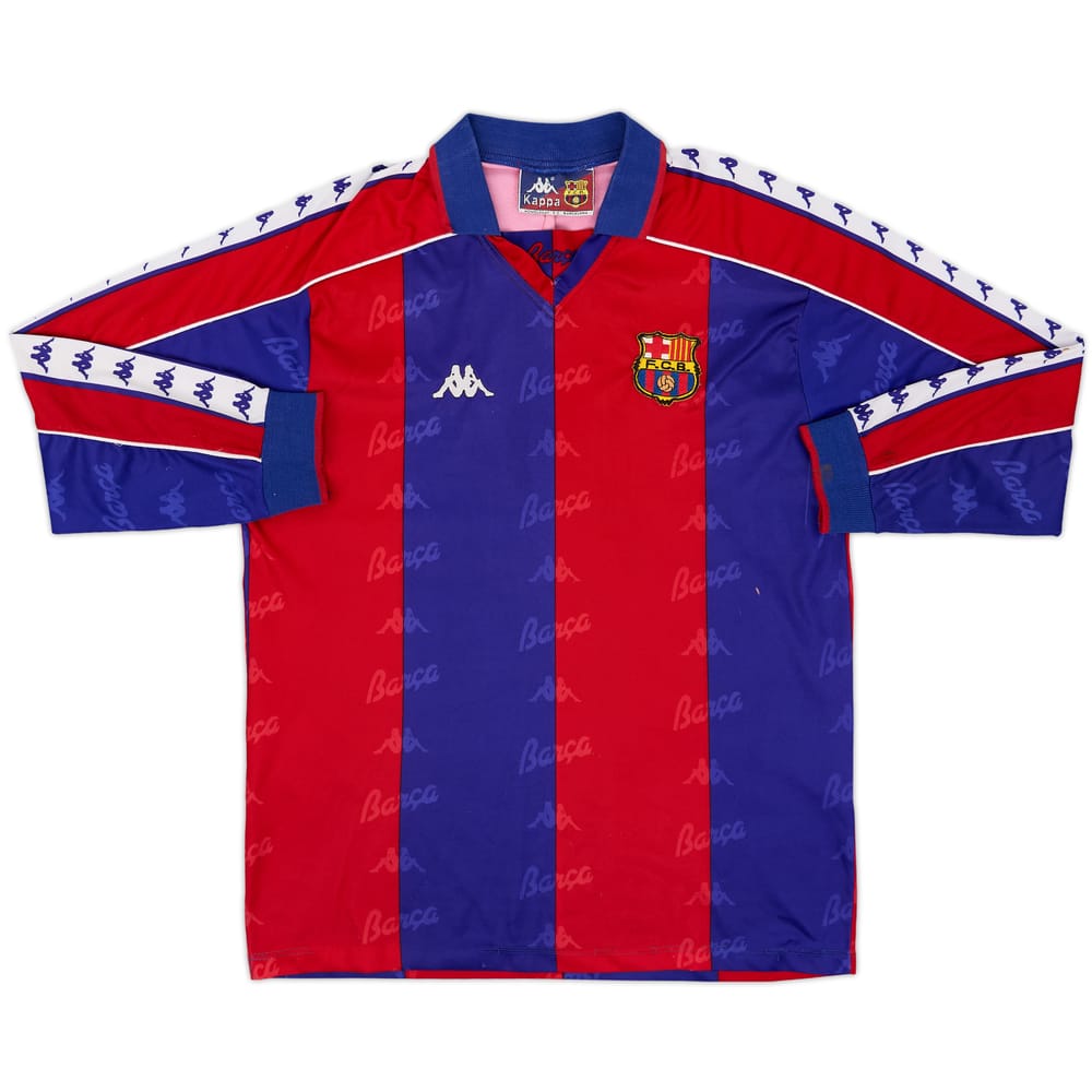 1992-95 Barcelona Home L/S Shirt - 5/10 - (L)