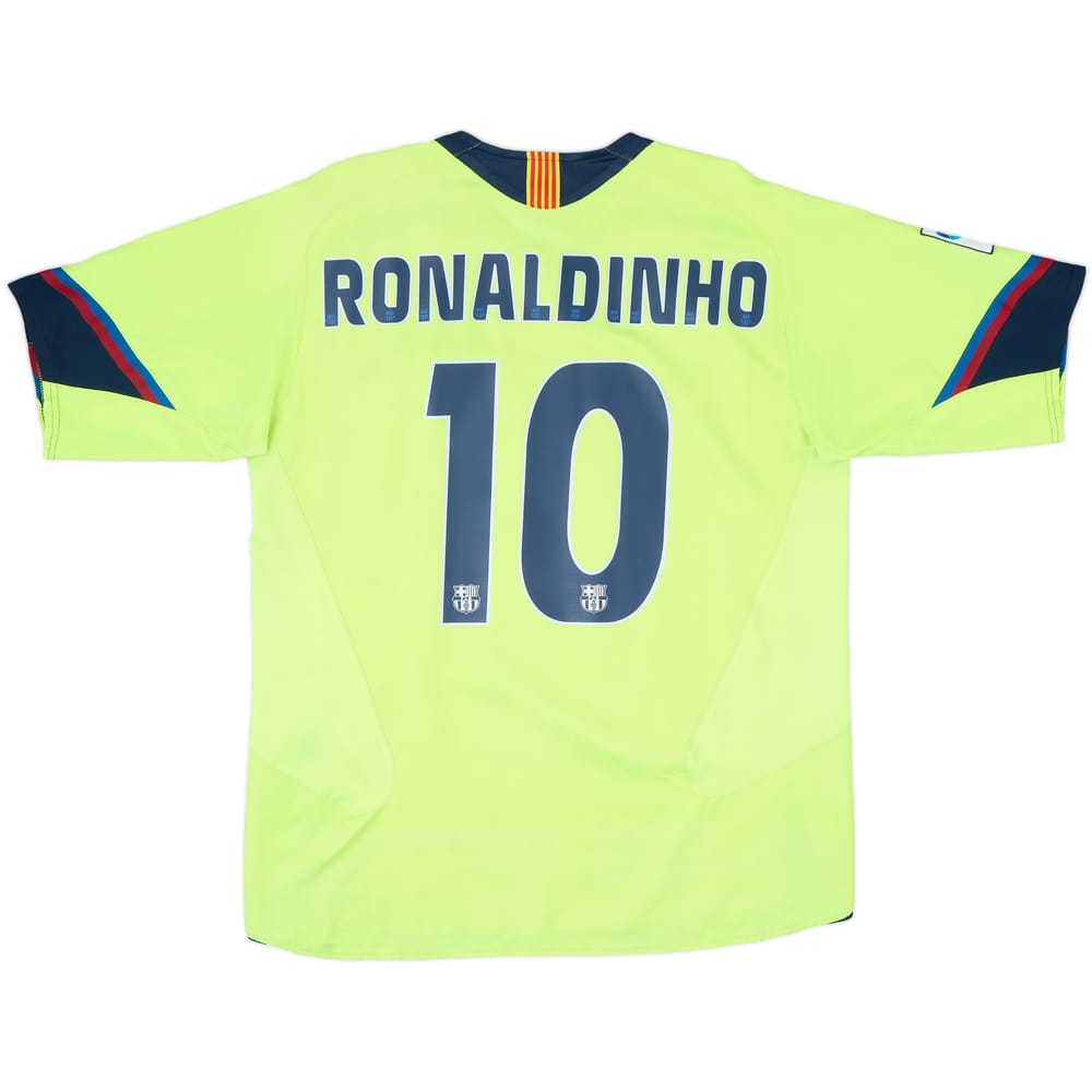 2005-06 Barcelona Away Shirt Ronaldinho #10 - 5/10 - (L)