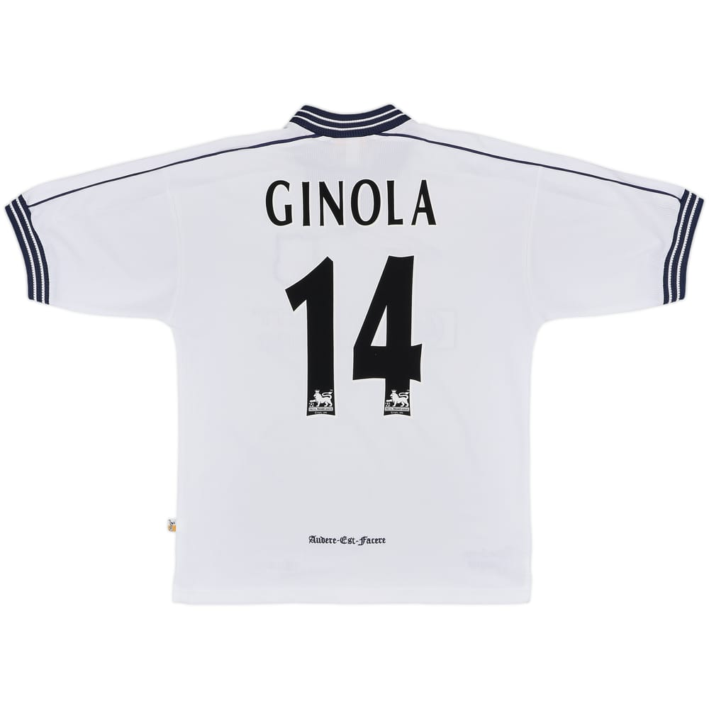 1997-99 Tottenham Home Shirt Ginola #14 - 8/10 - (M)