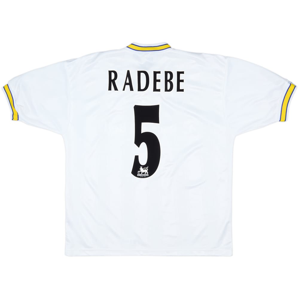 1996-98 Leeds United Home Shirt Radebe #5 - 8/10 - (M)