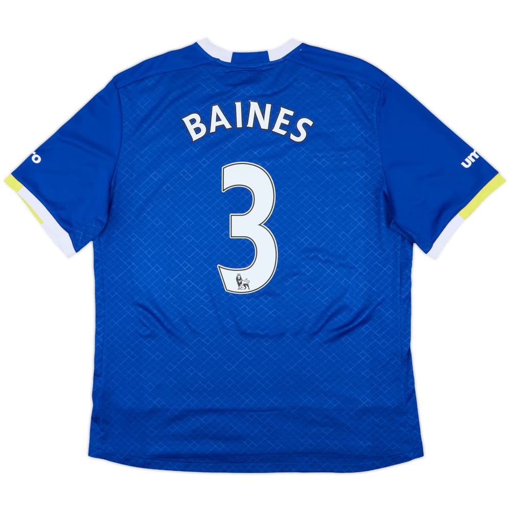 2016-17 Everton Home Shirt Baines #3 - 9/10 - (XL)