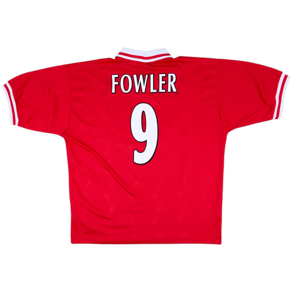 1996-98 Liverpool Home Shirt Fowler #9 - 7/10 - (XL)