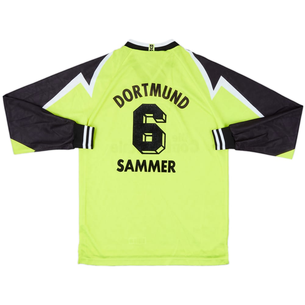 1995-96 Borussia Dortmund Home L/S Shirt Sammer #6 - 8/10 - (XL.Boys)