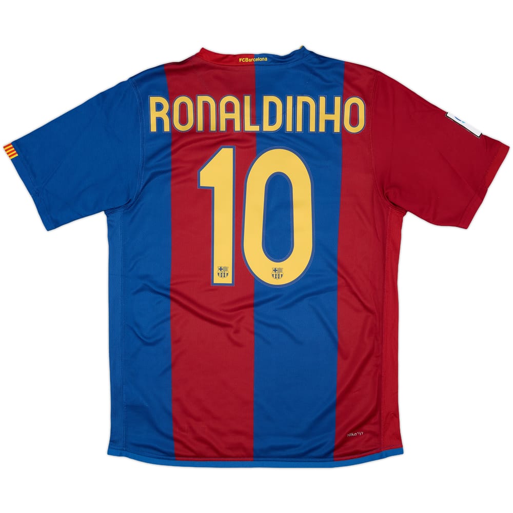 2006-07 Barcelona Home Shirt Ronaldinho #10 - 9/10 - (M)