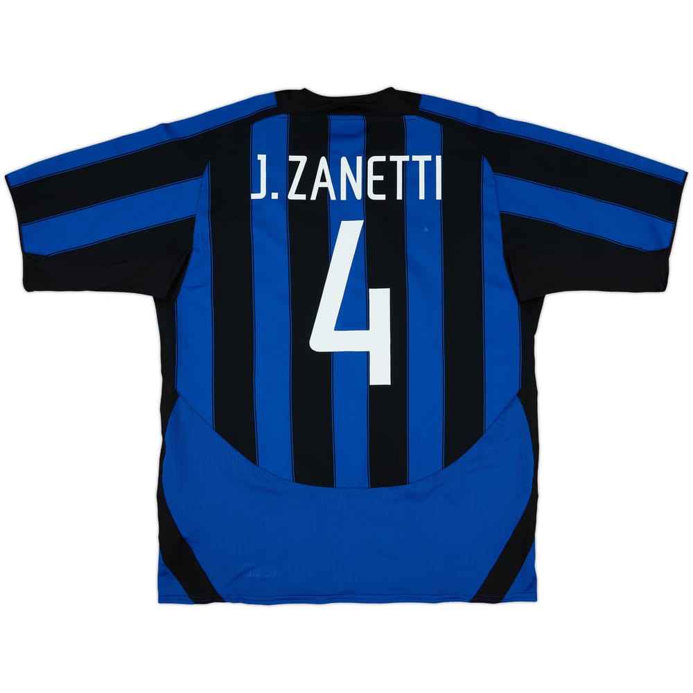 2003-04 Inter Milan Home Shirt J.Zanetti #4 - 6/10 - (XL)