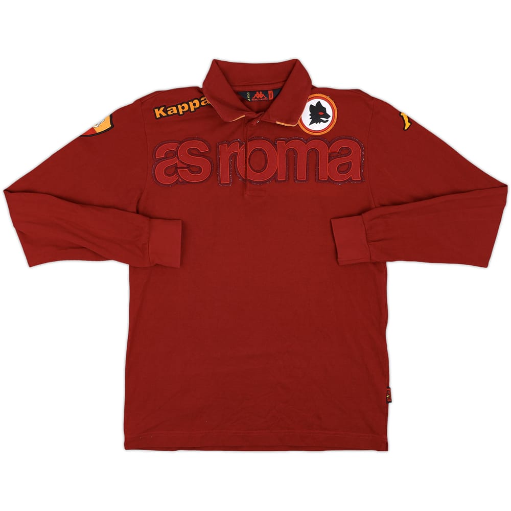2007-08 Roma Kappa Polo L/S Shirt - 9/10 - (S)