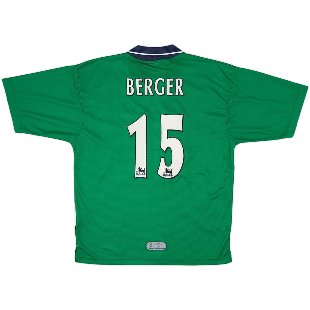 1999-00 Liverpool Away Shirt Berger #15 - 8/10 - (M)