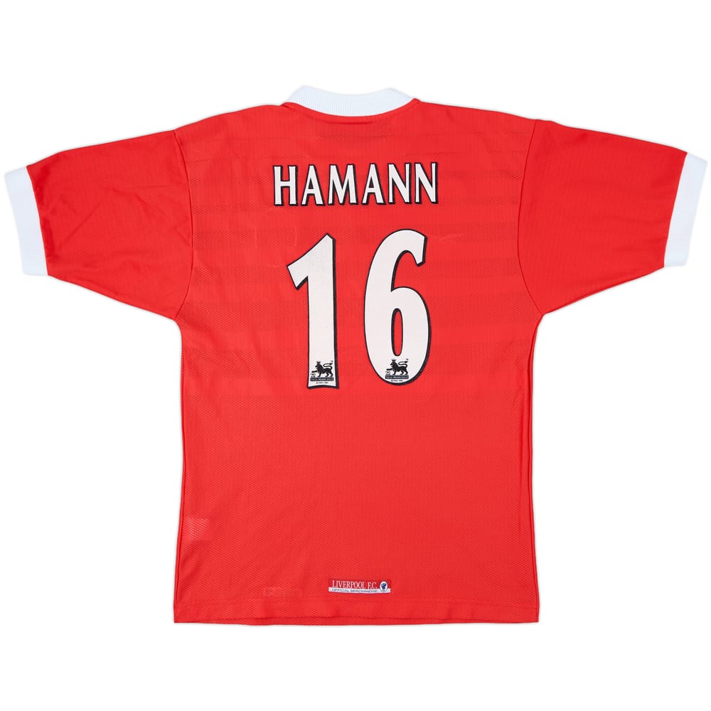 1998-00 Liverpool Home Shirt Hamann #16 - 8/10 - (M)