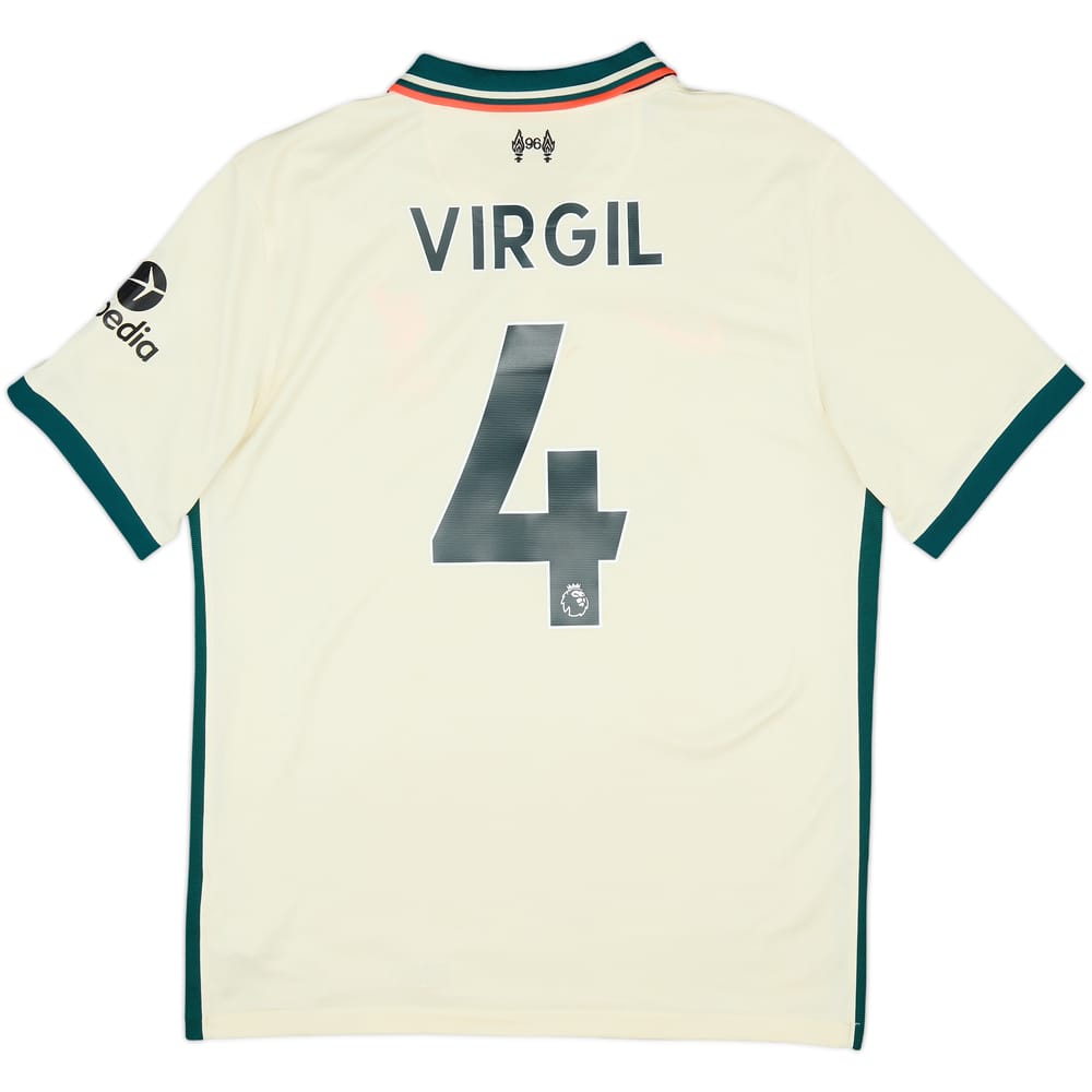 2021-22 Liverpool Away Shirt Virgil #4 - 8/10 - (M)