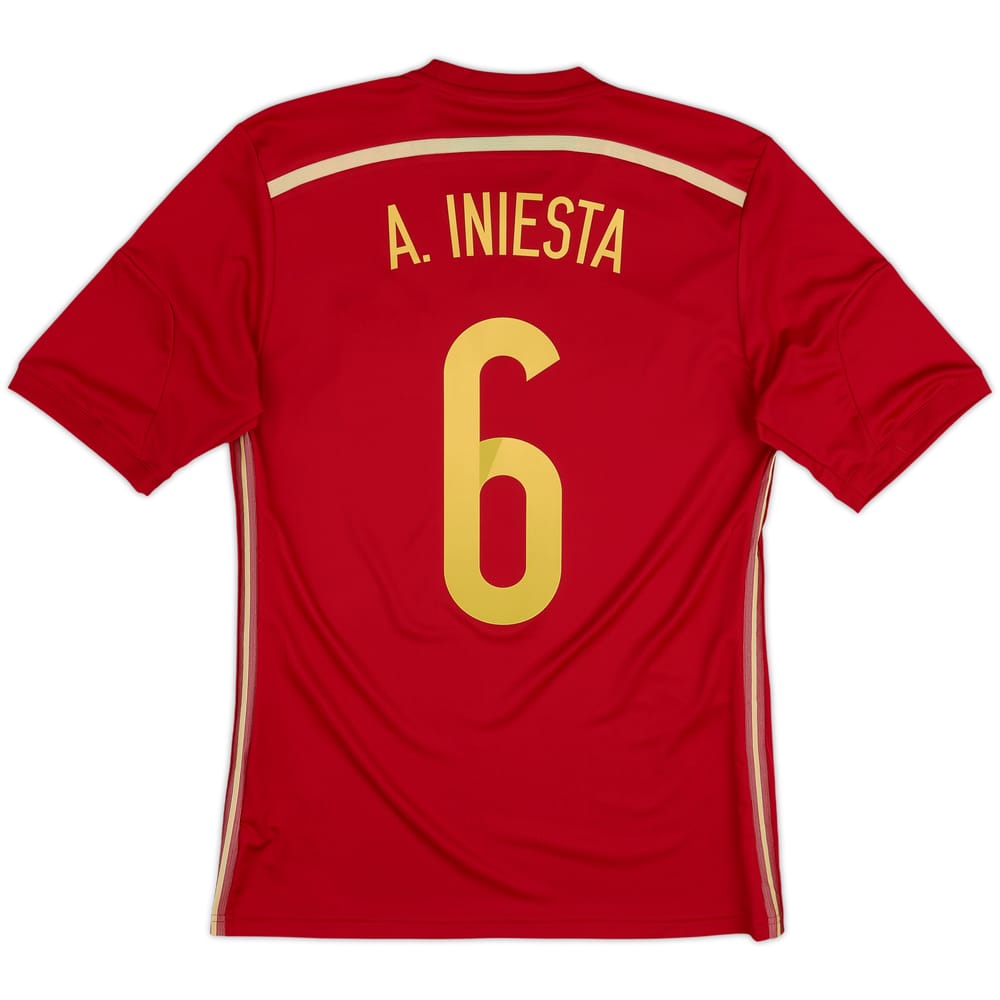 Camiseta de local de España 2013-15 A.Iniesta #6 (S)