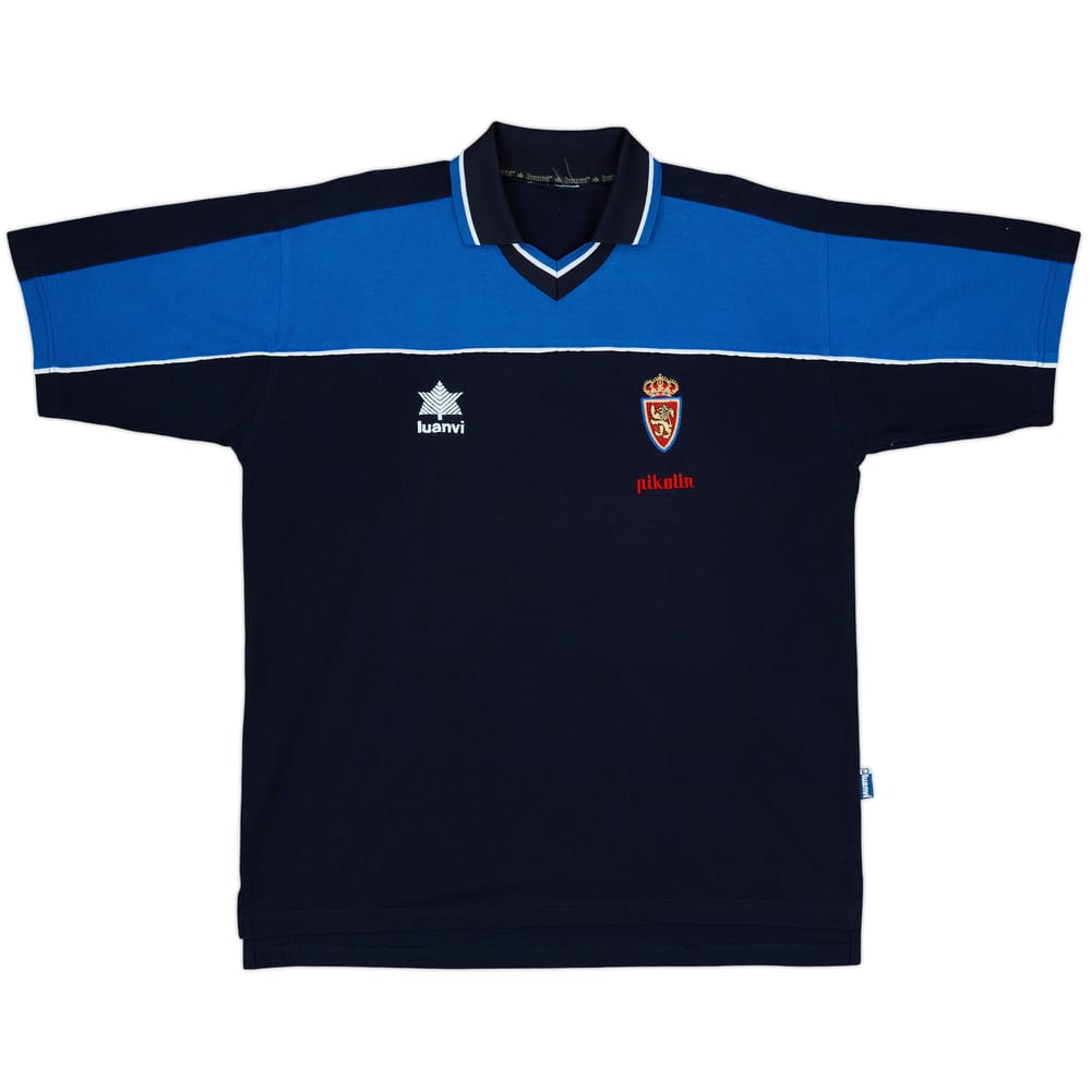 1999-00 Real Zaragoza Luanvi Cotton Tee - 8/10 - (XXL)