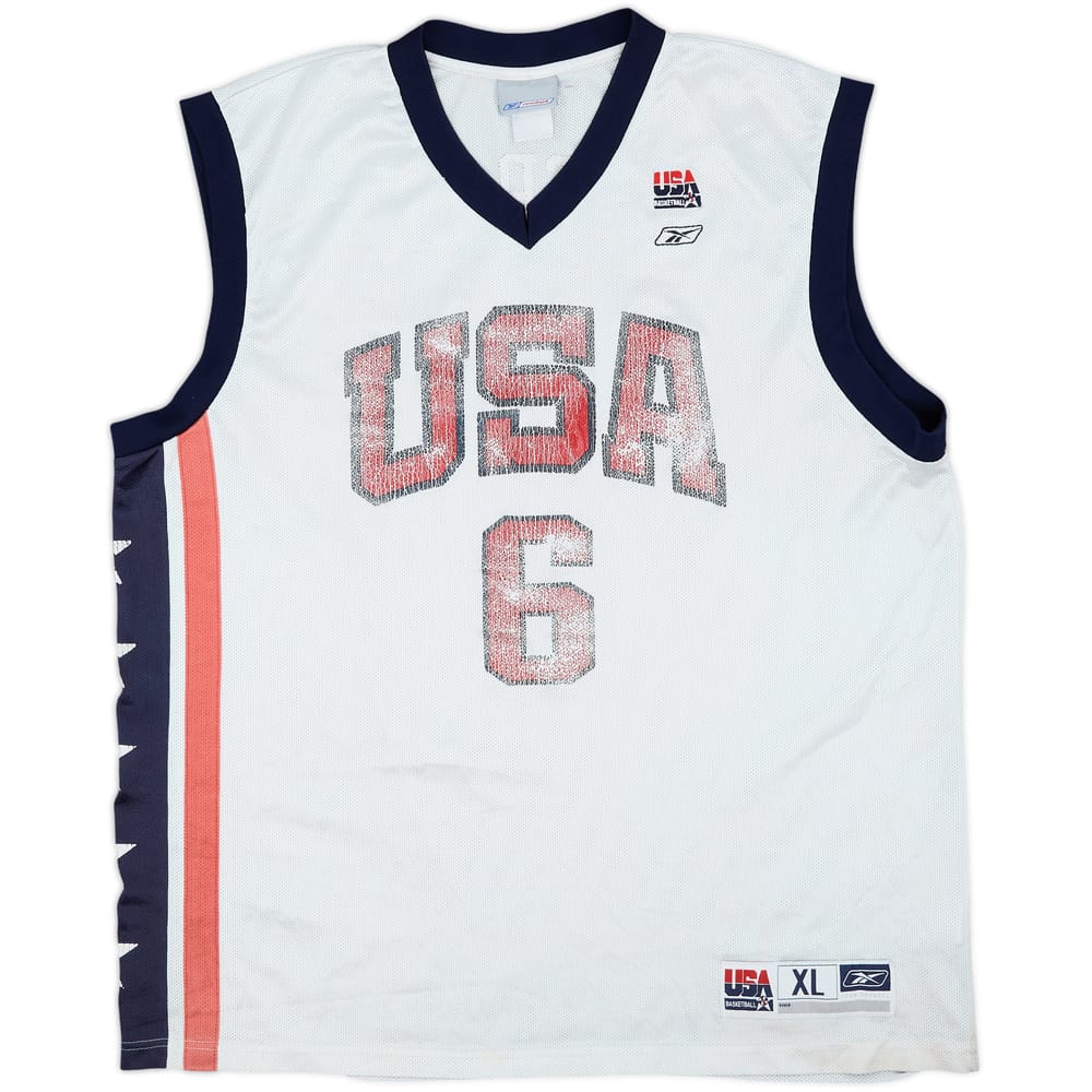2002 USA McGrady #6 Reebok Home Jersey - 3/10 - (XL)