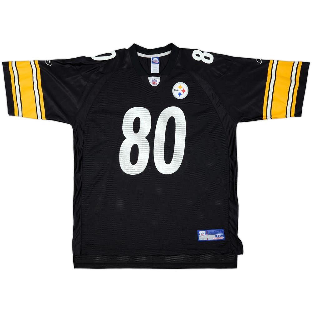2002-04 Pittsburgh Steelers Burress #80 Reebok On Field Home Jersey - 8/10 - (XL)