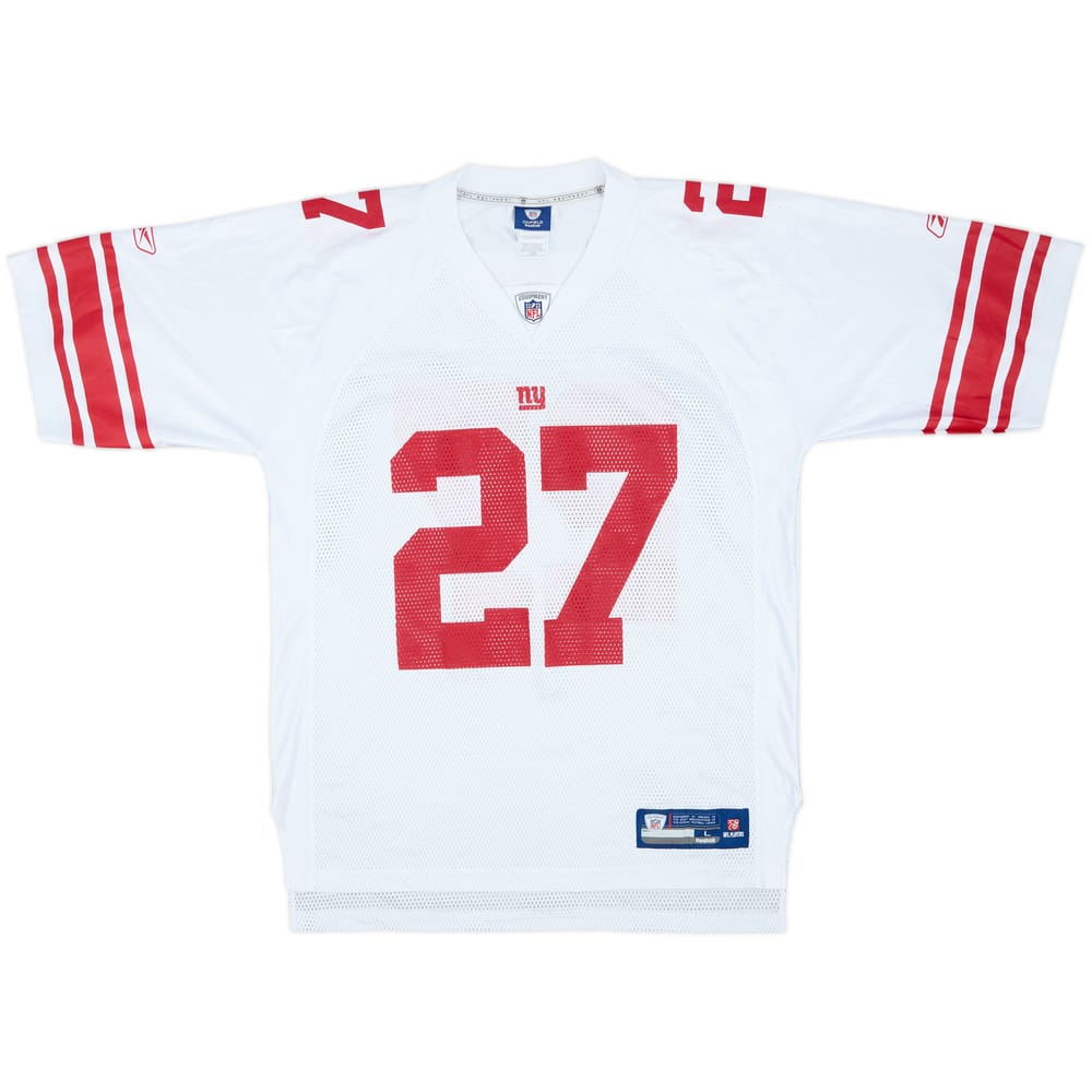 2008 New York Giants Jacobs #27 Reebok On Field Away Jersey - 6/10 - (L)